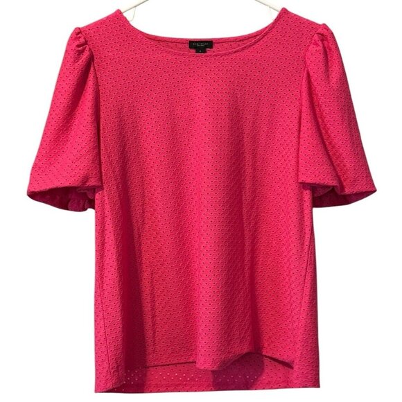 Ann‎ Taylor Factory Women Blouse Top Long Sleeve Pink Size Medium Breathable NWT - Picture 1 of 11